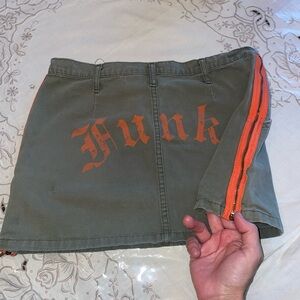 Vintage RARE DMBM cottura green orange “FUNKY” skirt medium
